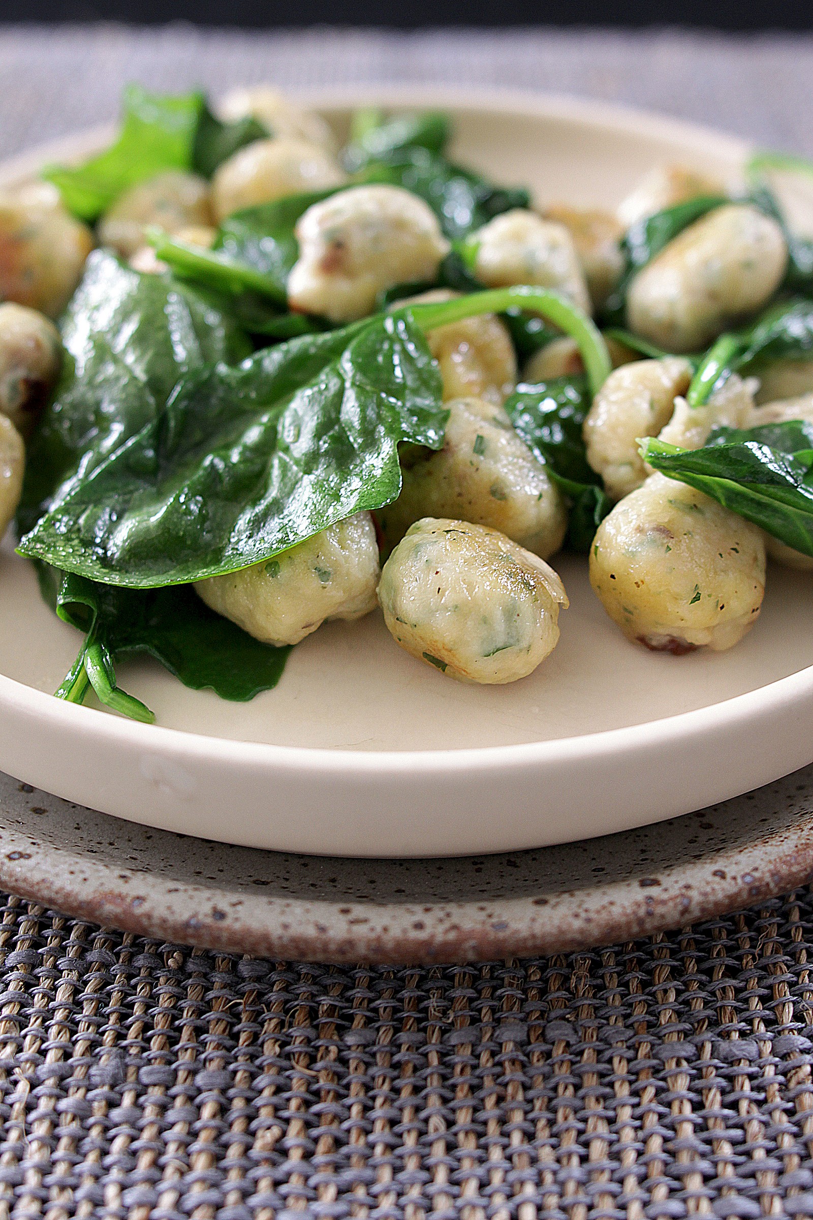 Ricotta gnocchi with spinach