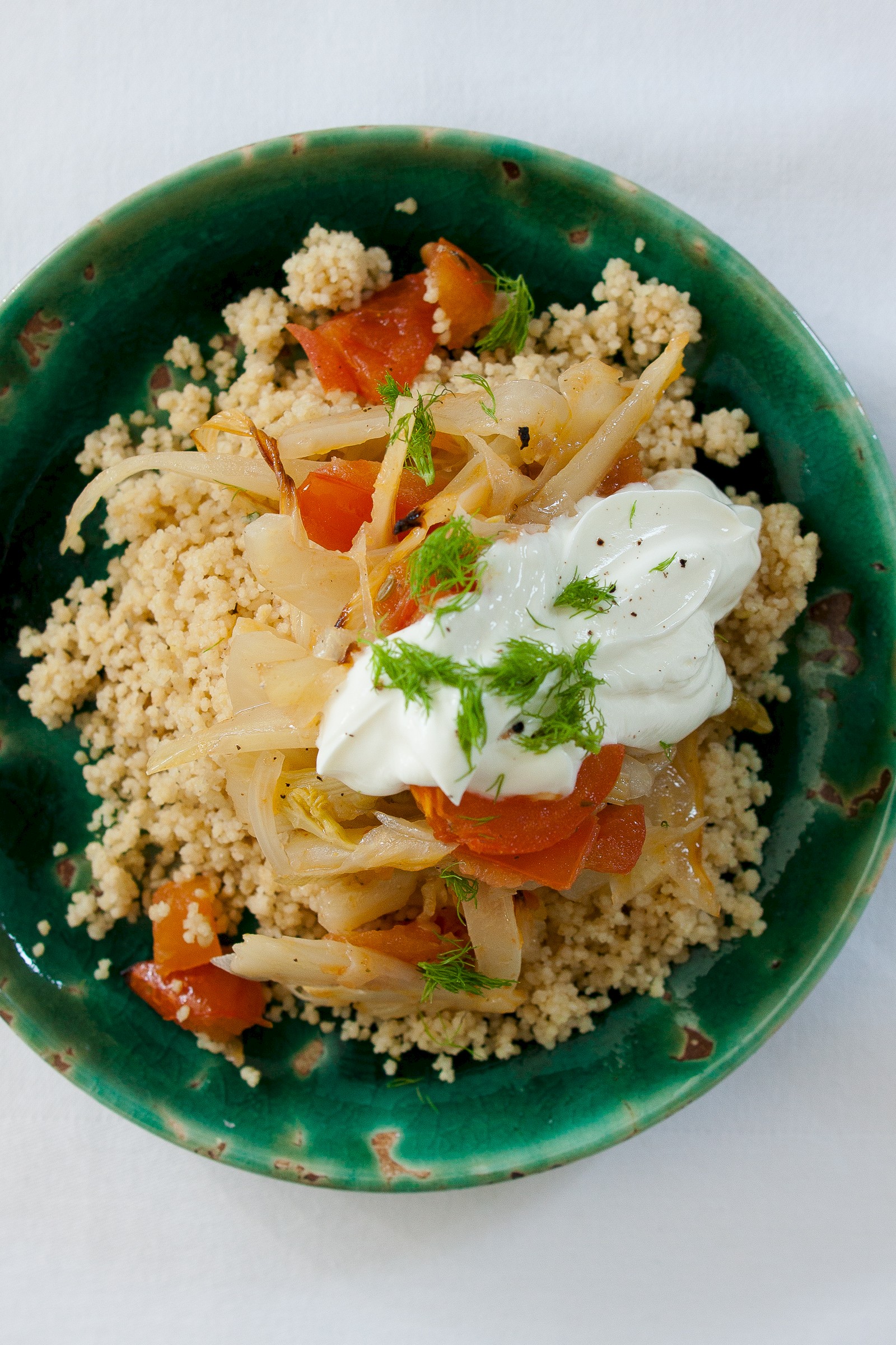 Couscous with roasted fennel