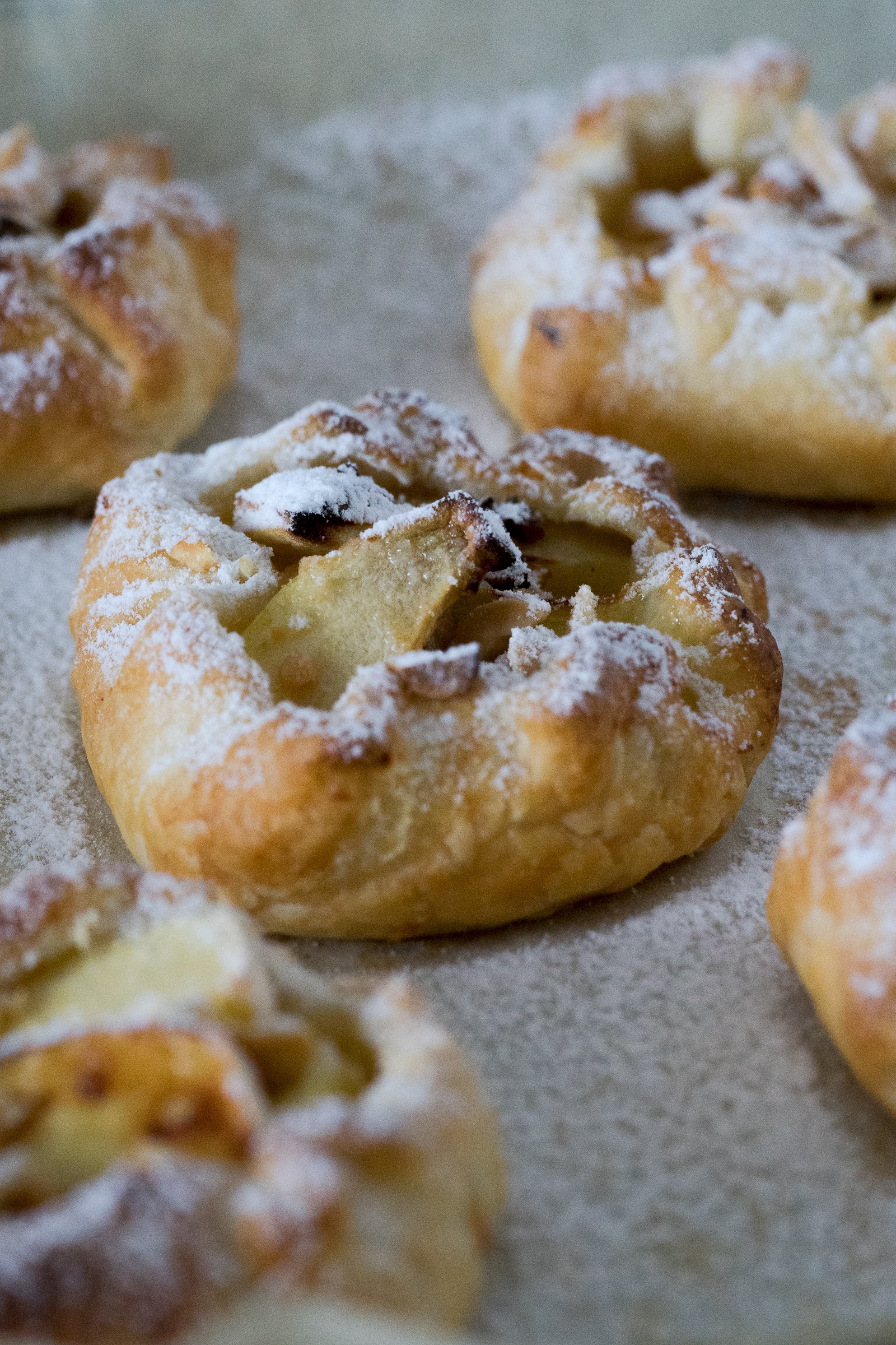 Apfeltaschen mit Erdnussbutter