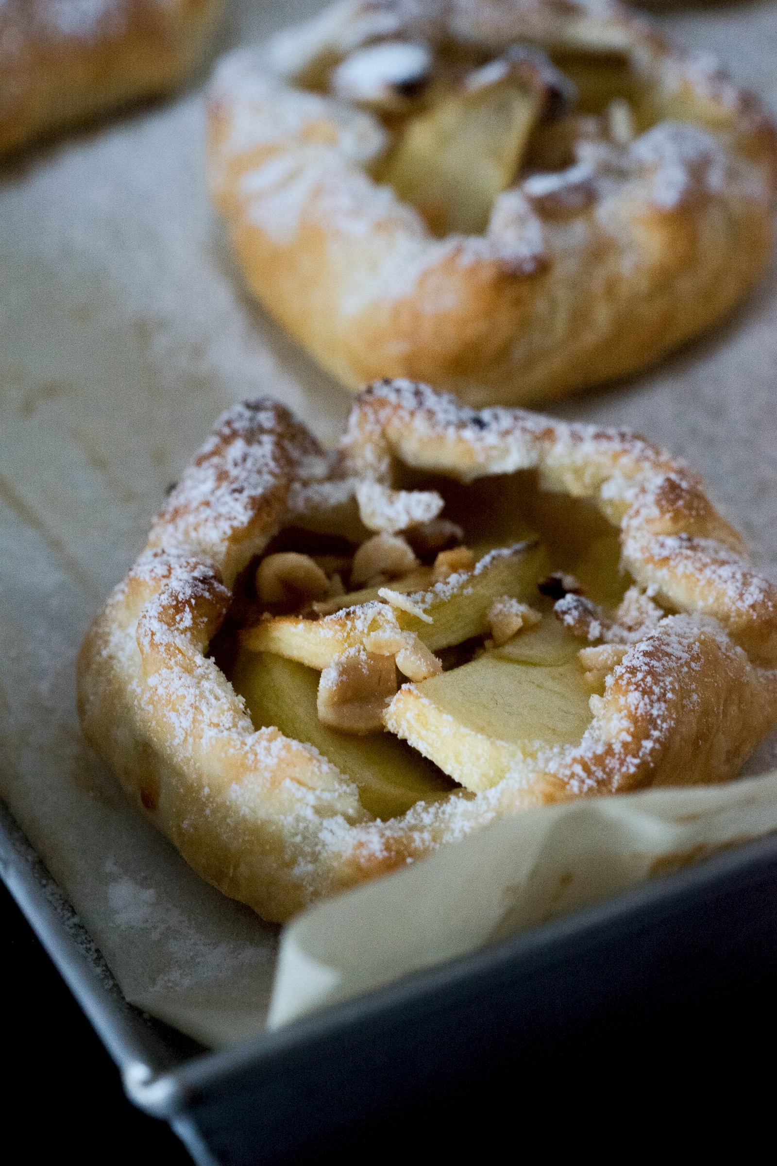Apfeltaschen mit Erdnussbutter