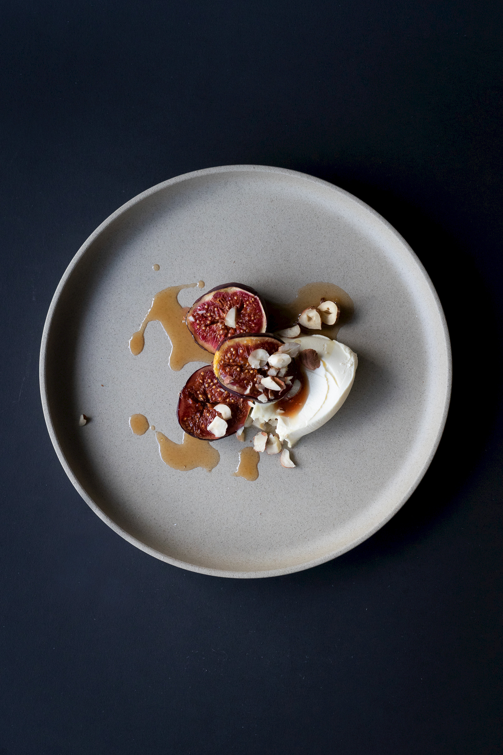 Roasted figs with honey, orange and mascarpone