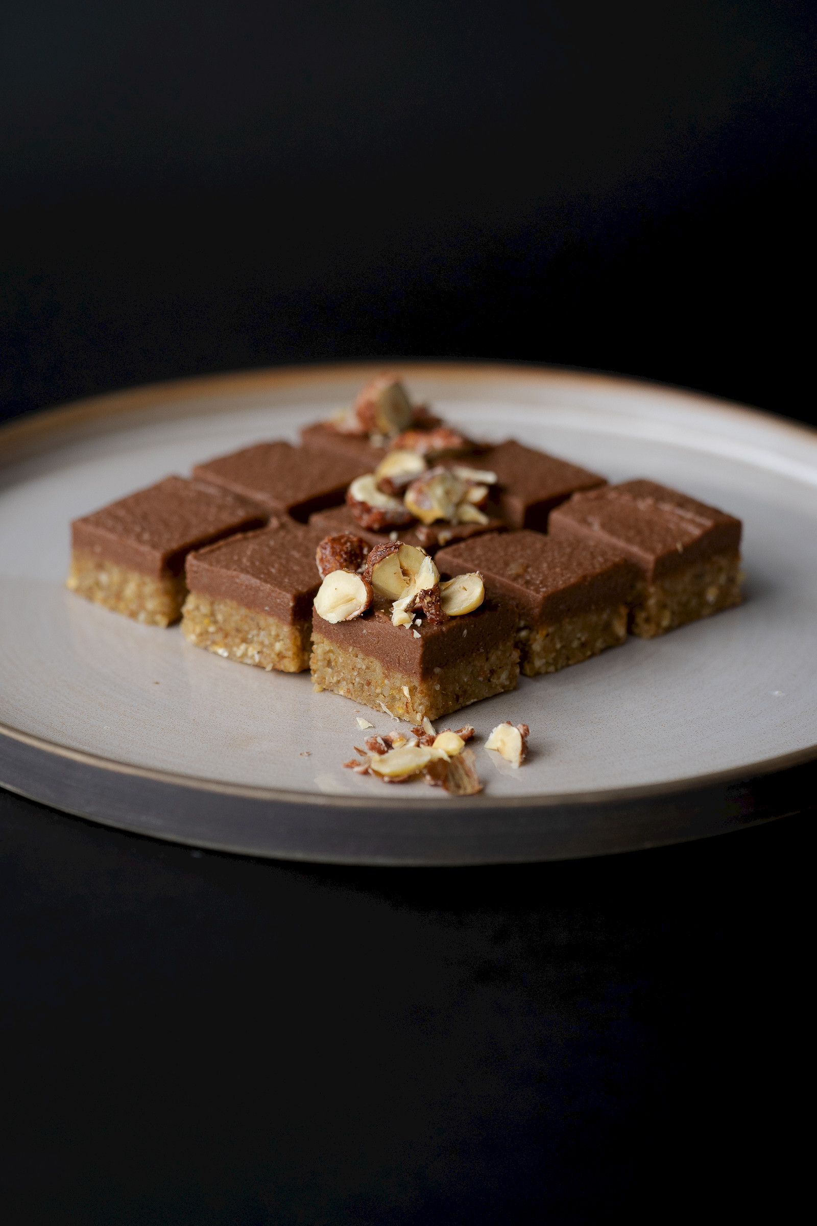 Vegan hazelnut brownie