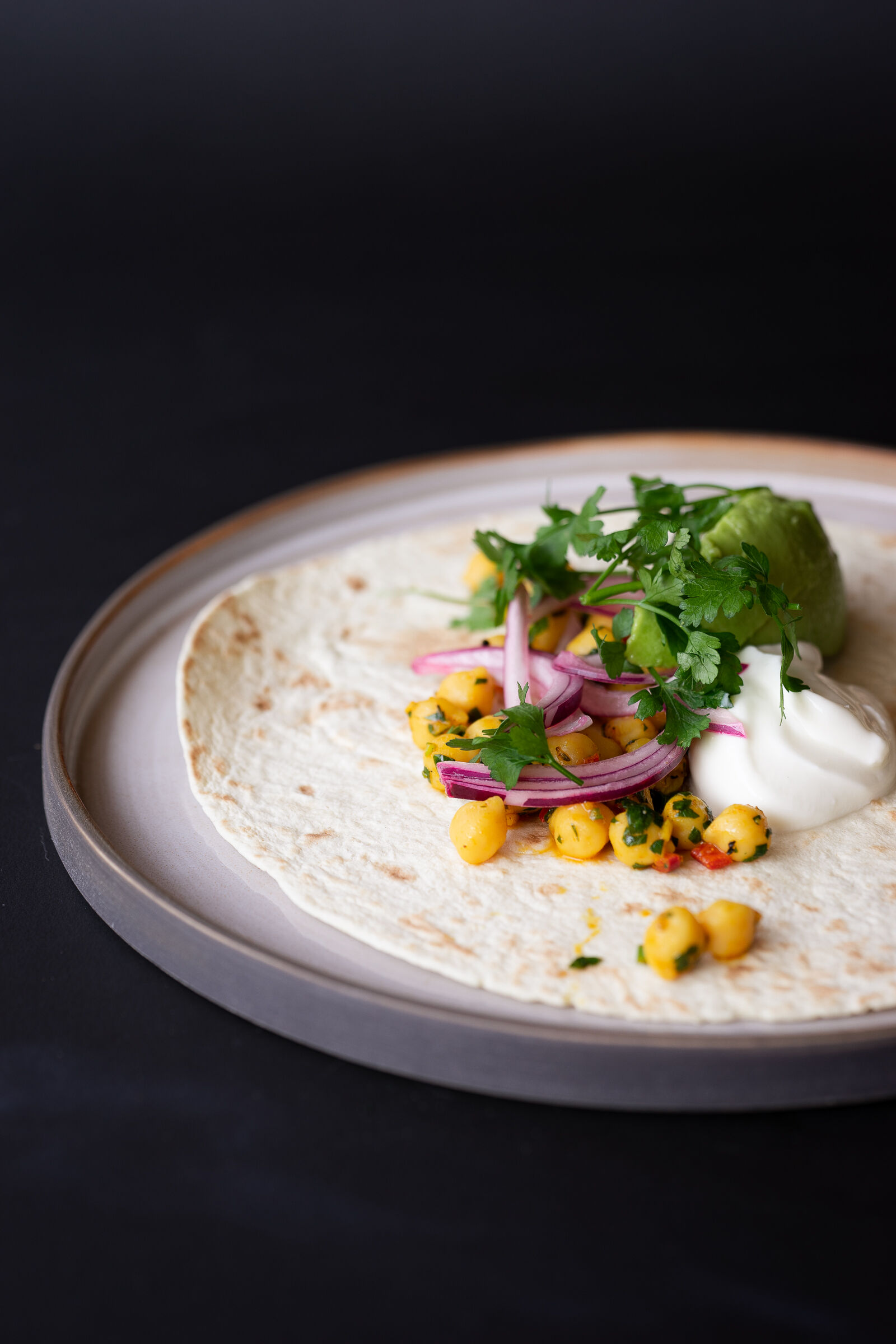 Fajitas with chickpeas